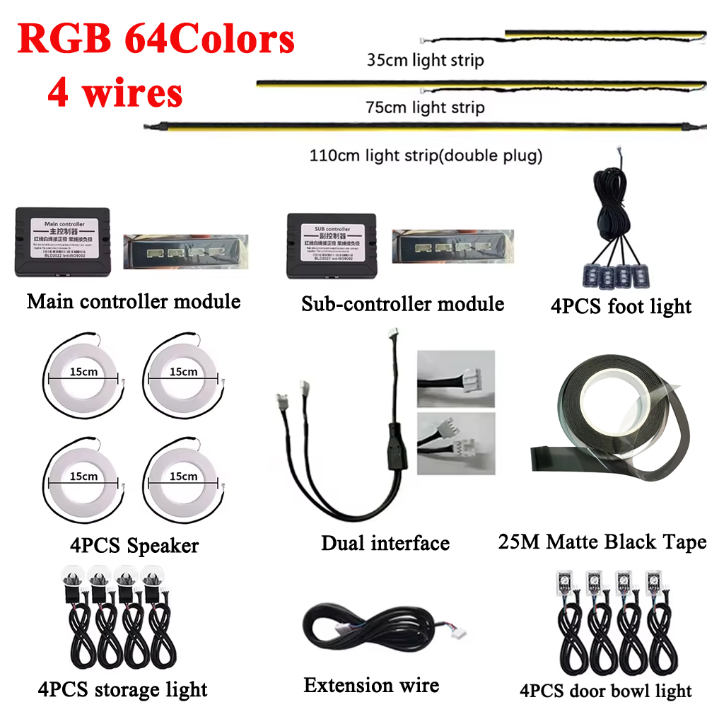 Controller Extension Cord - RGB 64 colori LED Kit luce
