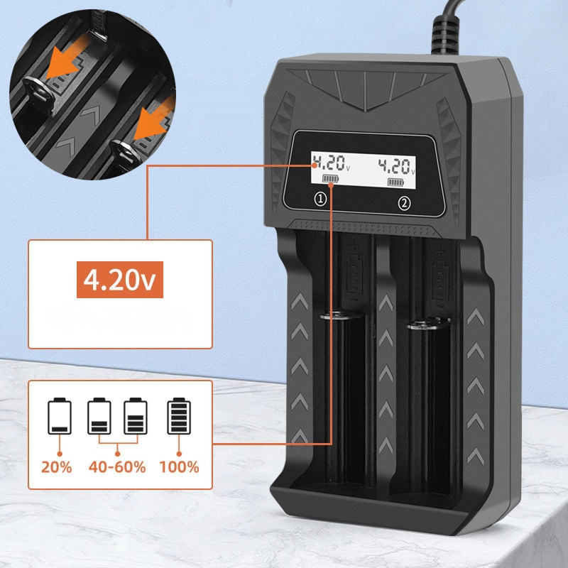 Rechargeable Battery Aa - Display LCD Batteria Caricatore USB 1/2/4