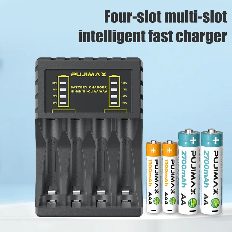 Caricabatterie AA/AAA a 4 Slot - Rechargeable Battery Aa recensione e prezzo