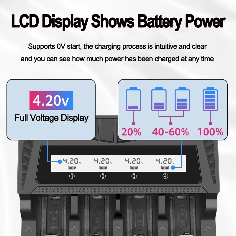 Display LCD Batteria Caricator - Rechargeable Battery Aa recensione e prezzo